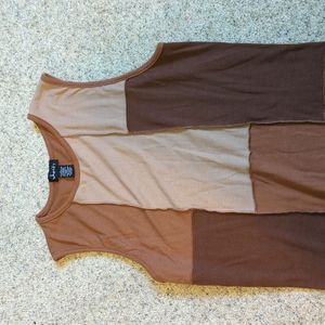 Brown and Tan Bodycon/Slim Dress